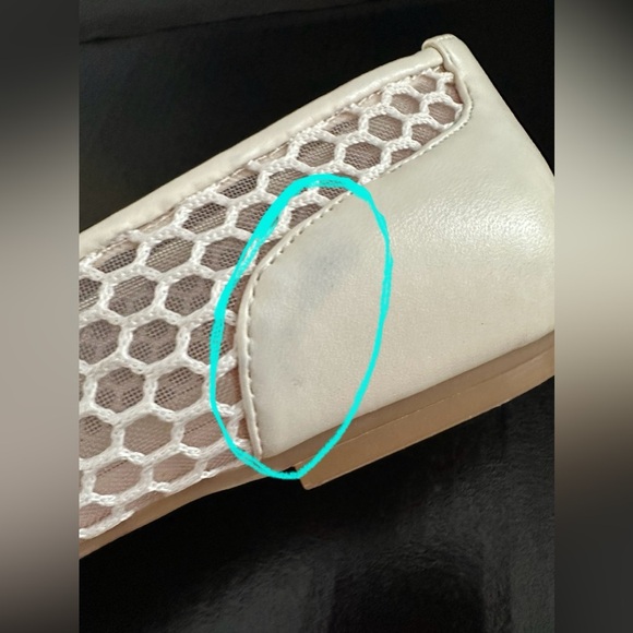 Nine West Cream Mesh Pointed Flats - Picture 12 of 16